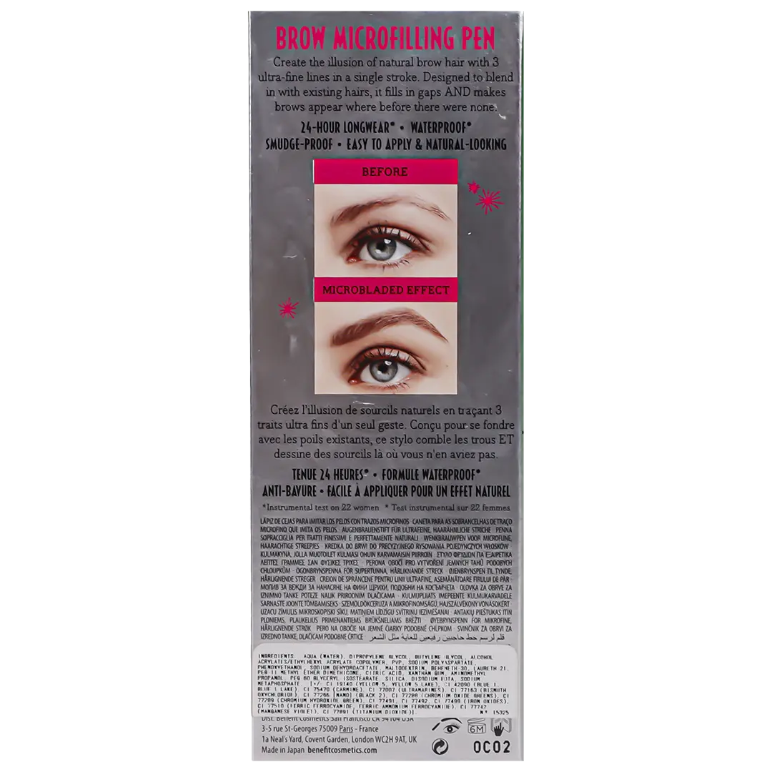 Benefit Ladies Brow Microfilling Pen Light Brown - view 4