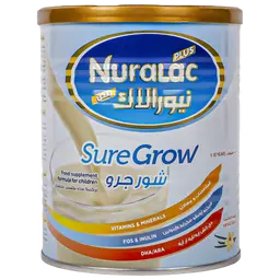 Nuralac Plus Suregrow Food Supplement Formula Vanilla 1-10 Years 400 gm