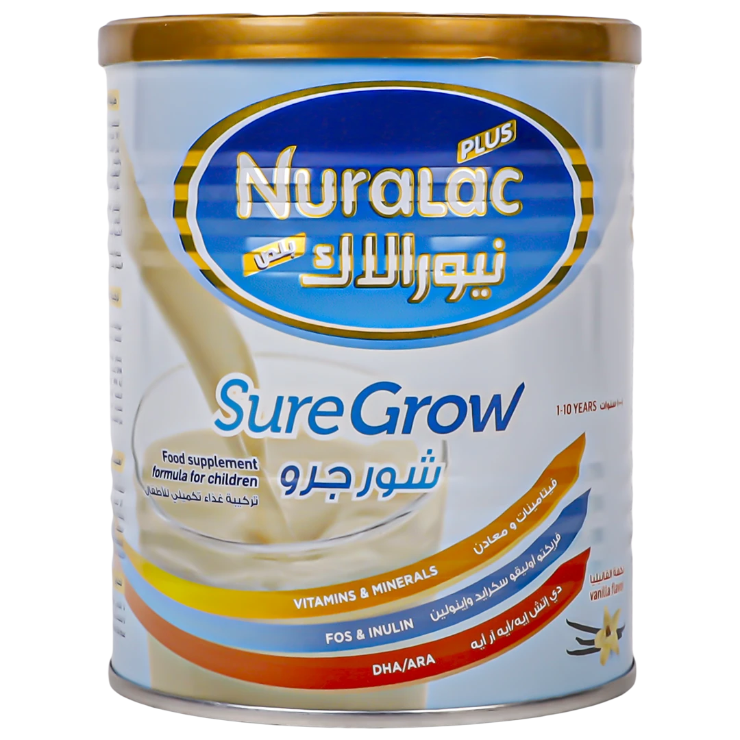 Nuralac Plus Suregrow Food Supplement Formula Vanilla 1-10 Years 400 gm