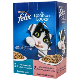 Felix Purina Jelly Tuna and Salmon Set of 4 pcs 85 gm