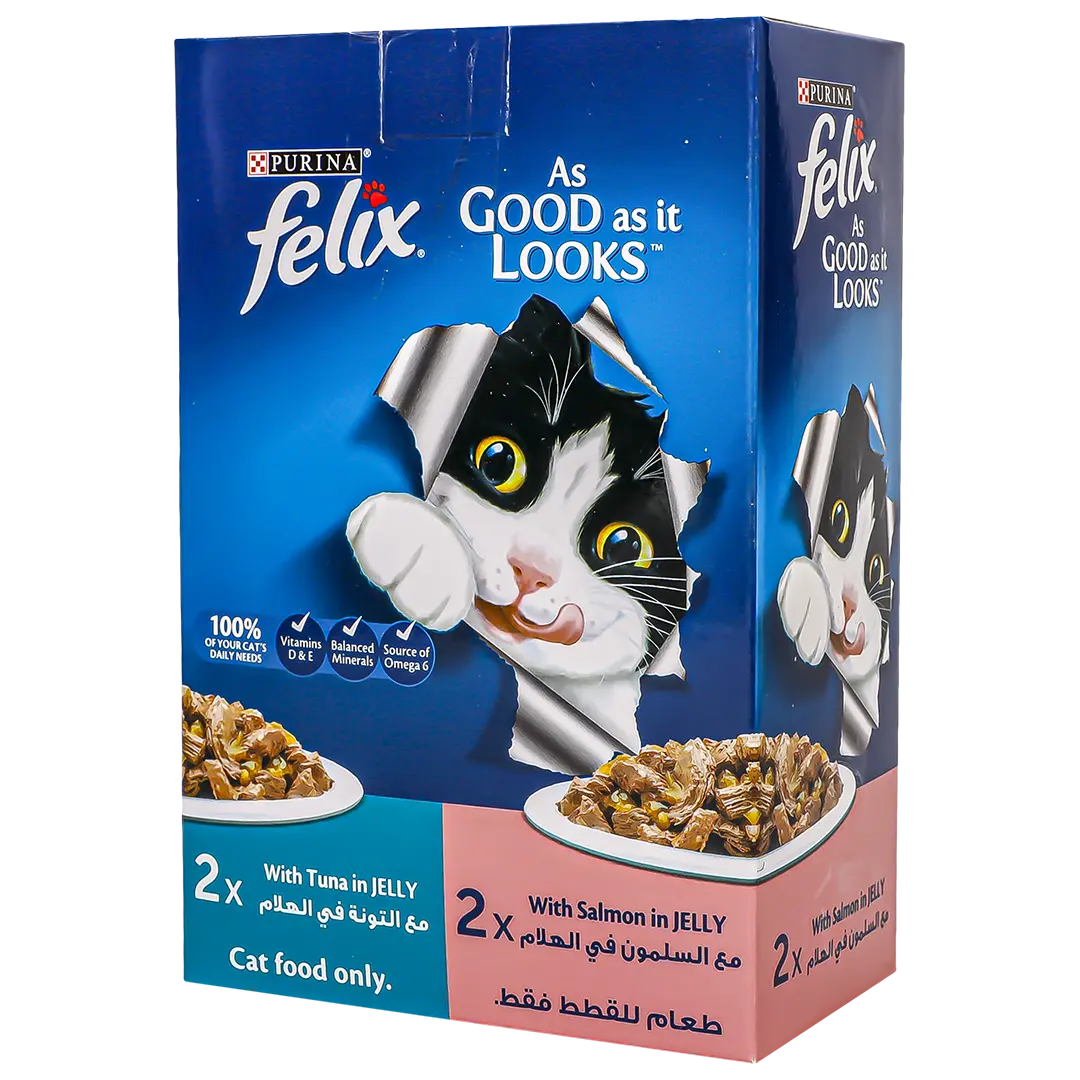 Felix Purina Jelly Tuna and Salmon Set of 4 pcs 85 gm - view 1