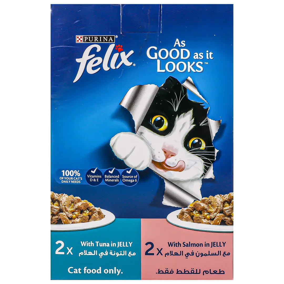Felix Purina Jelly Tuna and Salmon Set of 4 pcs 85 gm - view 2