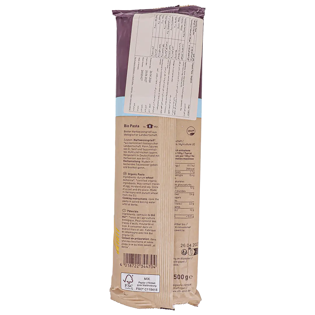 Alb Gold Organic Pasta Spaghetti Whole Grain 500 gm - view 2