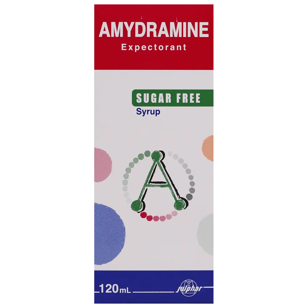 Amydramine Expectorant Suger Free Syrup 120 ml  - view 3