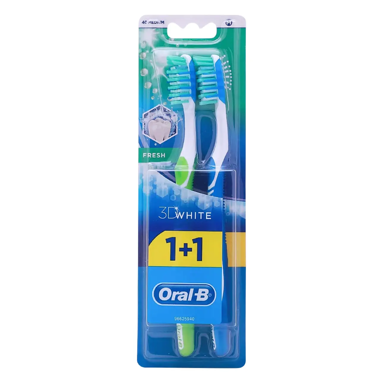Oral B Toothbrush 3D White Medium 1 + 1 Free - view 1