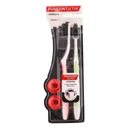 Parodont Active Toothbrush  Charcoal  medium Bristles 2 in 1 