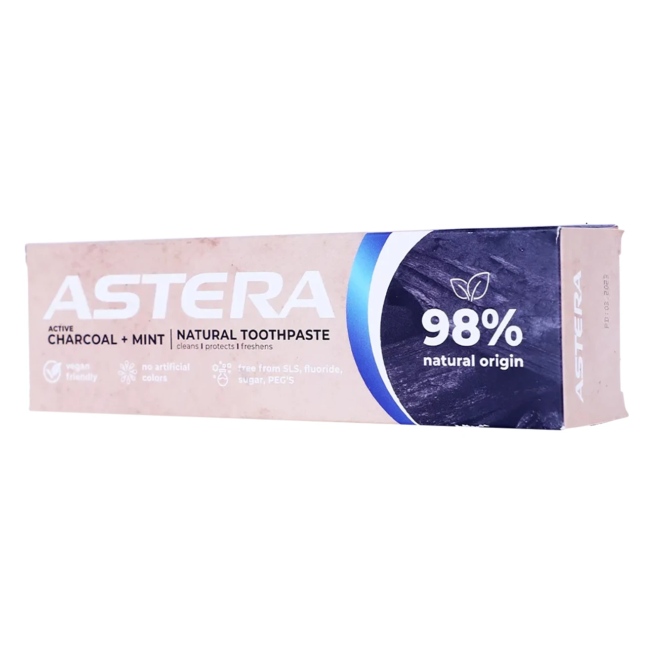 Astera Toothpaste Natural Charcoal and Mint 75 ml