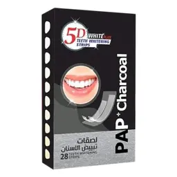 شرائط تبييض الاسنان فايف دي بلس بالفحم 28 شريط