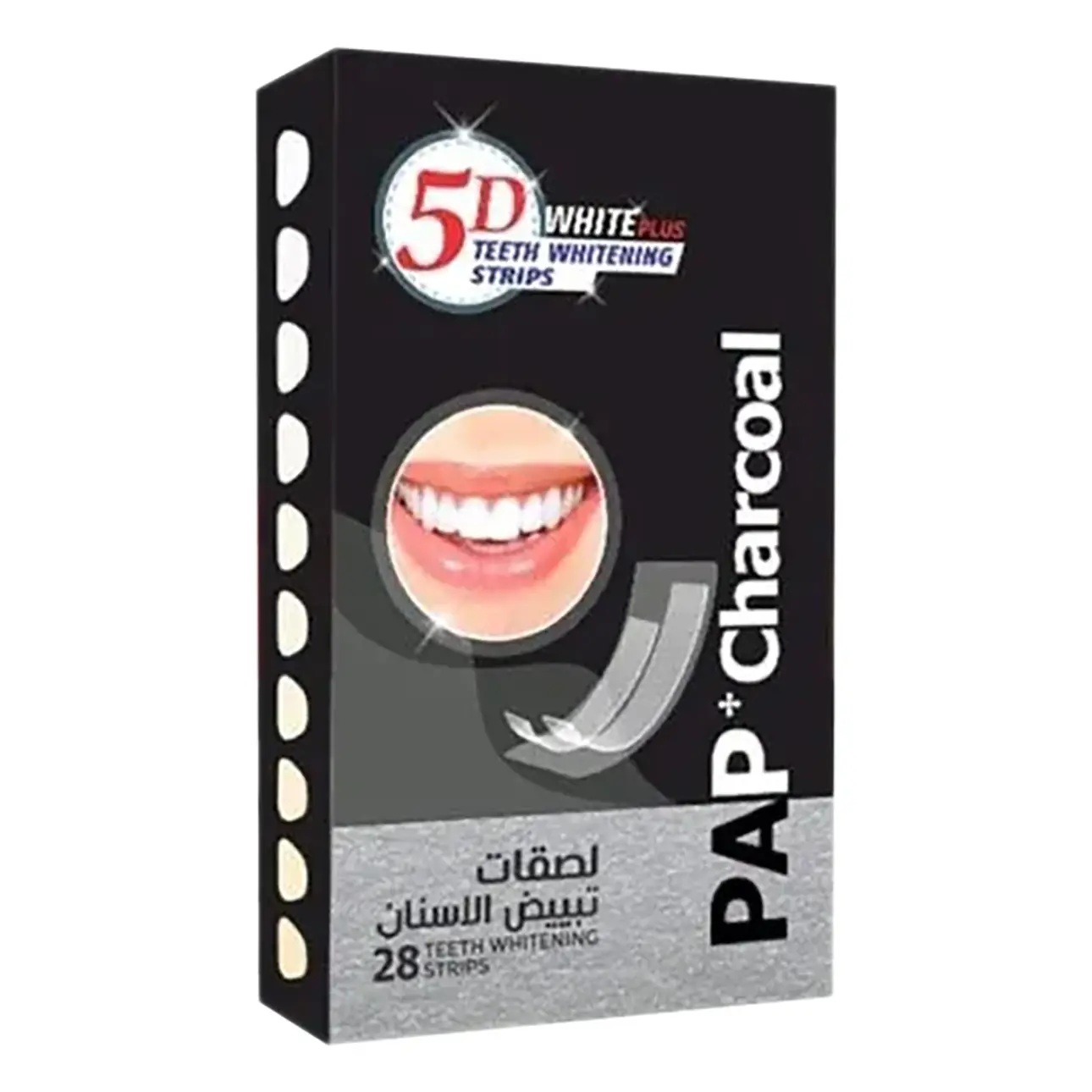 5D White Plus Charcoal Teeth Whitening Strips - view 1