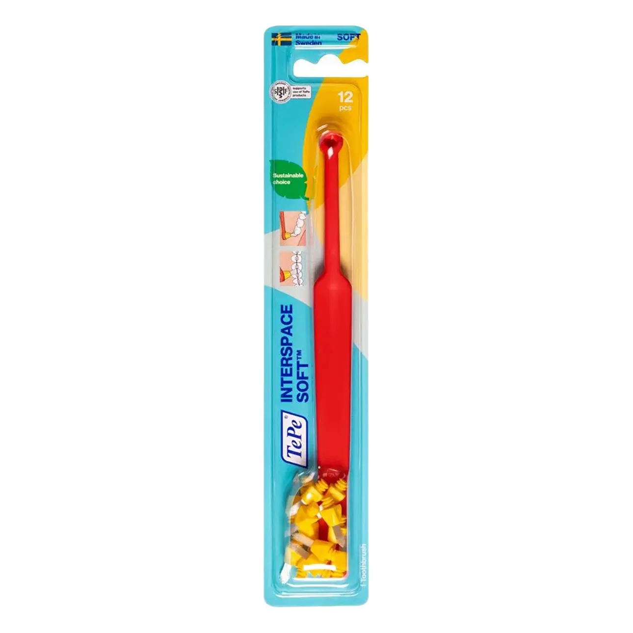 Tepe Toothbrush Soft for Cleaning Last Tooth and Gaps with 12 Replaceable Heads - view 1