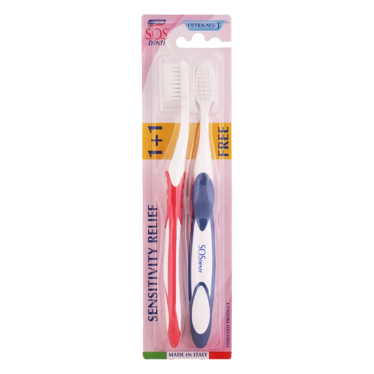 SOS Denti Toothbrush Sensitive Relief 1+1 Ultra Soft