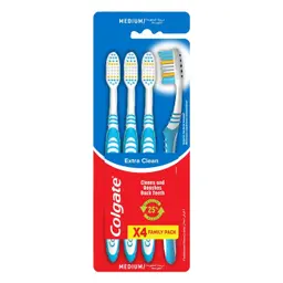 Colgate Extra Clean Medium Toothbrush  4-Pack