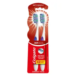 Colgate 360 Optic White Stain Removal Soft Toothbrush 2-Pack 