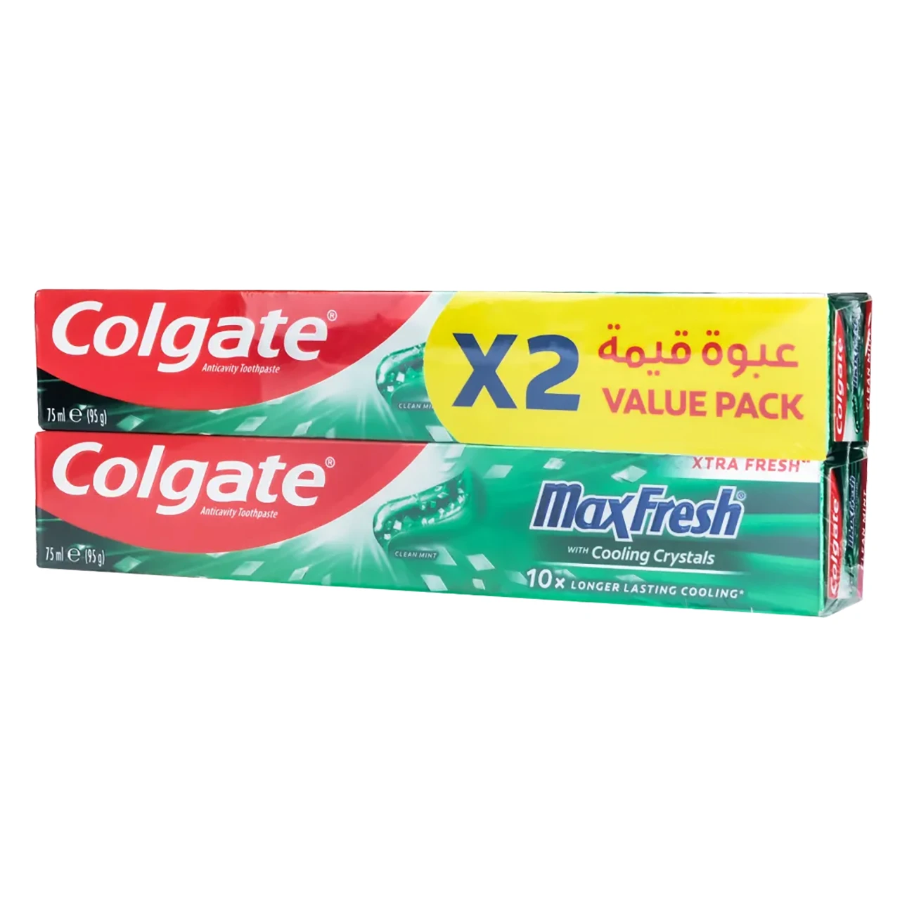 Colgate Toothpaste Max Fresh Clean Twin Pack 75 ml 