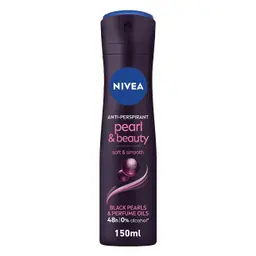 NIVEA Antiperspirant for Women Pearl & Beauty Black Pearl & Perfume Oils Spray 150 ml