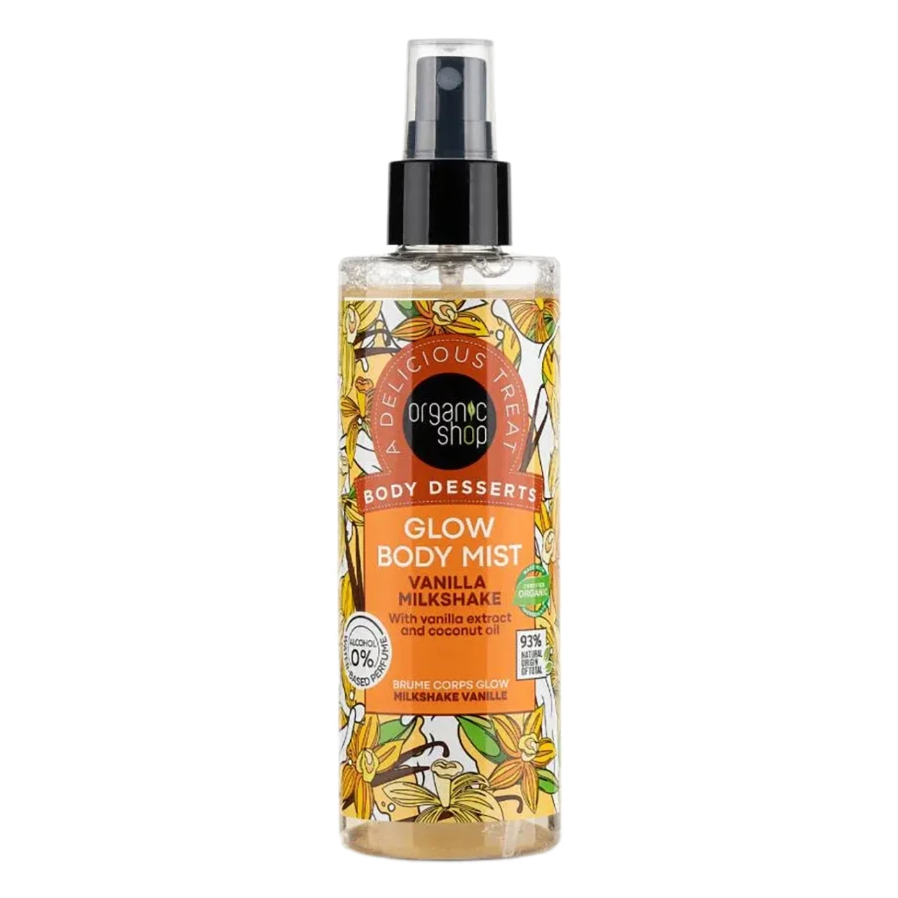 Organic Shop Body Desserts Glow Body Mist Vanilla Milkshake 200 ml
