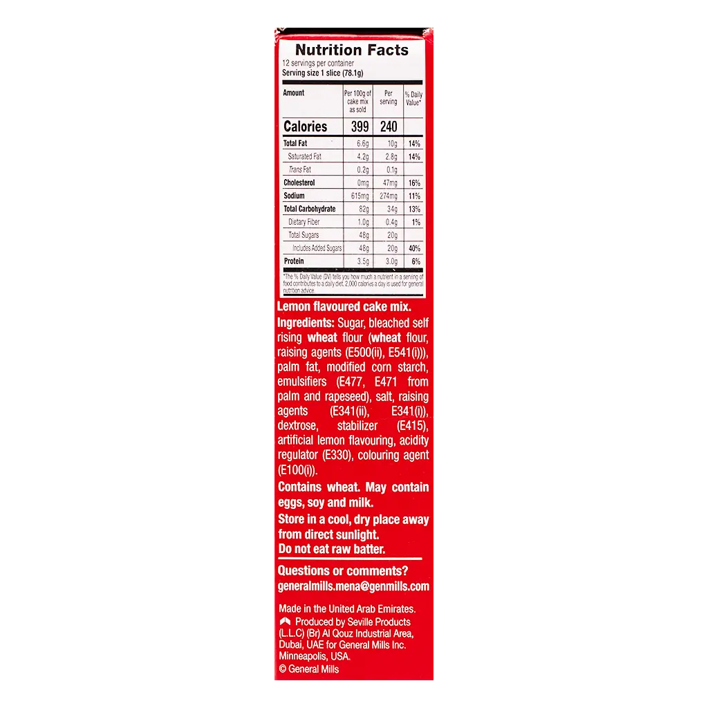 Betty Crocker Lemon Cake Mix 500 gm - view 4