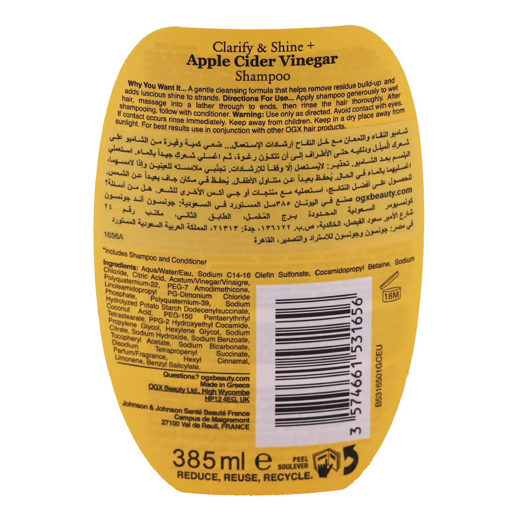 OGX Shampoo Apple Cider Vinegar 385ml - view 3
