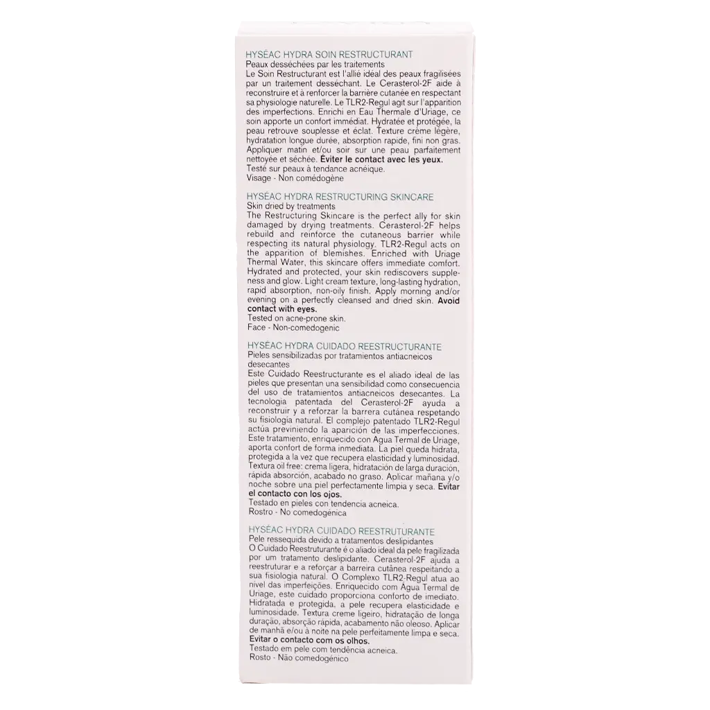 Uriage Hyseac Hydra Cream To Treat Dry Skin And Side Effects Of Isotretinoin 40 ml - view 3