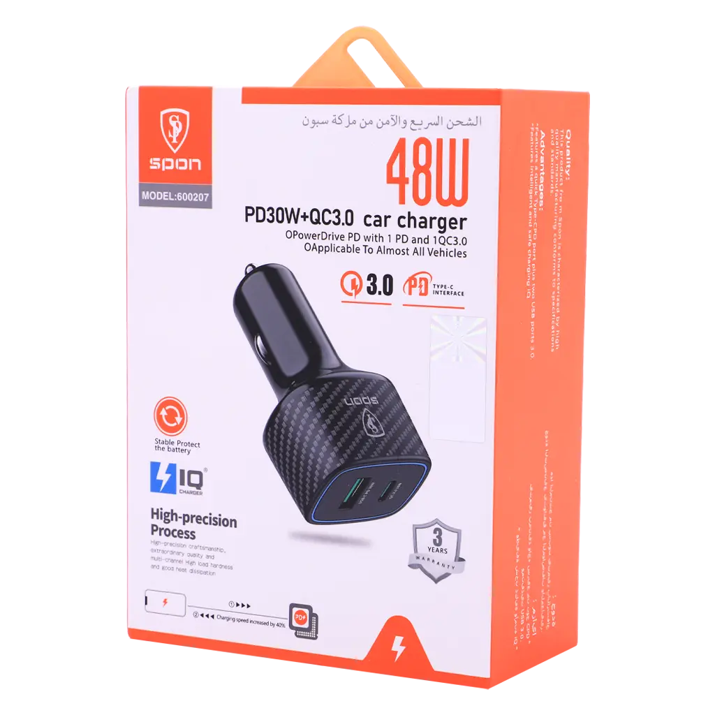 Spon Car Charger 48 W Pd+Type C High Quality - view 2