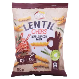 Oho Lentil Chips With Maple Bacon 100 gm