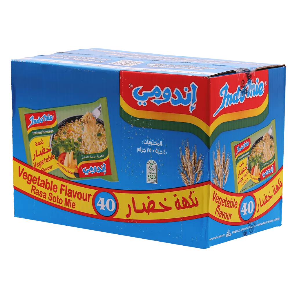 Indomie Noodle Vegetable Flavour Carton 40 pcs 75 gm - view 1