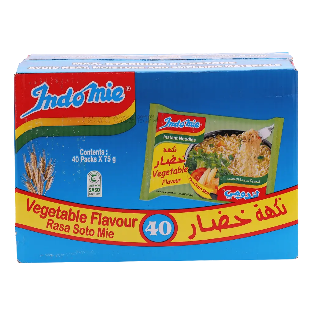 Indomie Noodle Vegetable Flavour Carton 40 pcs 75 gm - view 2