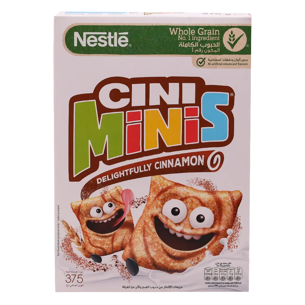 Cini Minis Wheat & Rice Squares With Cinnamon Cereals 375 gm - view 2
