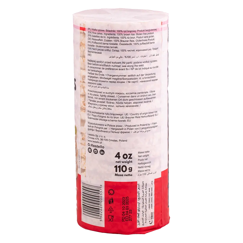 Lestello Rice Cakes Brown Natural Gluten Free 110 gm - view 2