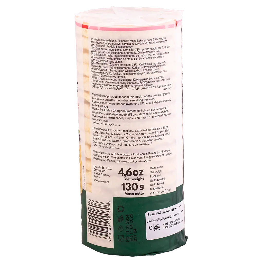 Lestello Corn Cakes Gluten Free 130 gm - view 2