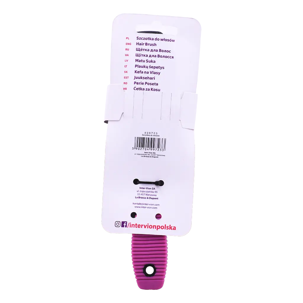 Intervion Hair Brush Black With Rose Rubble  - view 2