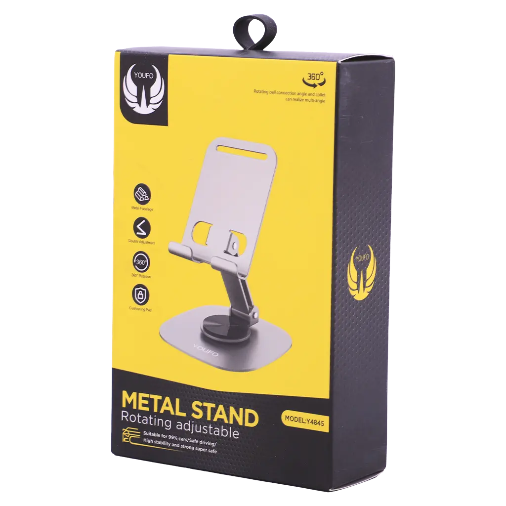 Youfo Foldable Desktop Mobile Phone Stand With 360 Degree Rotation technology - view 2