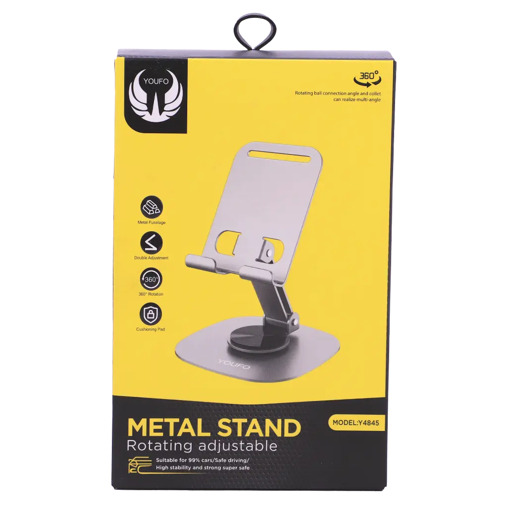 Youfo Foldable Desktop Mobile Phone Stand With 360 Degree Rotation technology - view 3