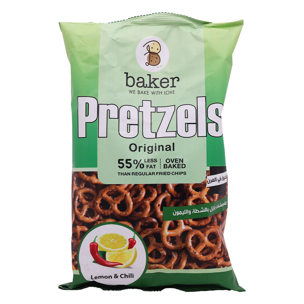 Baker Original Pretzels Chilli & Lemon 375 gm