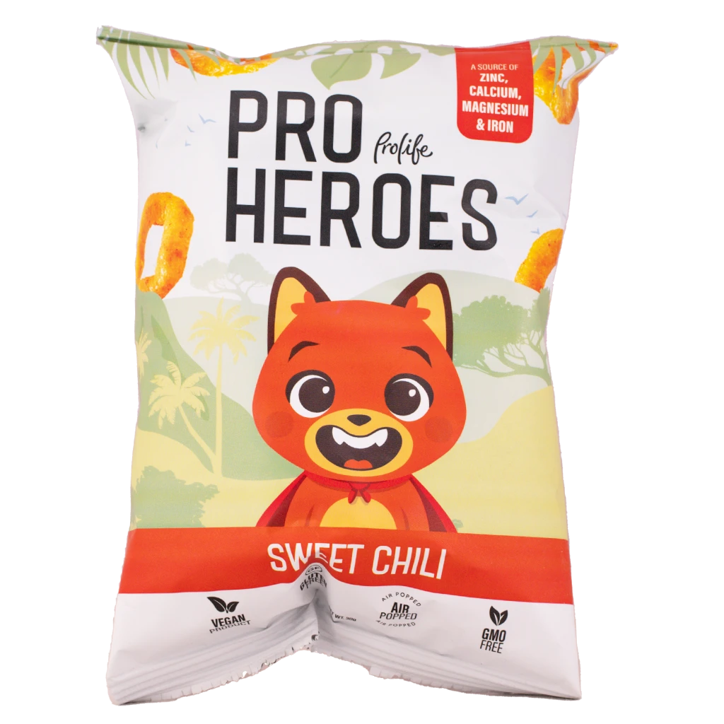 Prolife Pro Heroes Corn Rings Vitamins Sweet Chili Flavor 30 gm