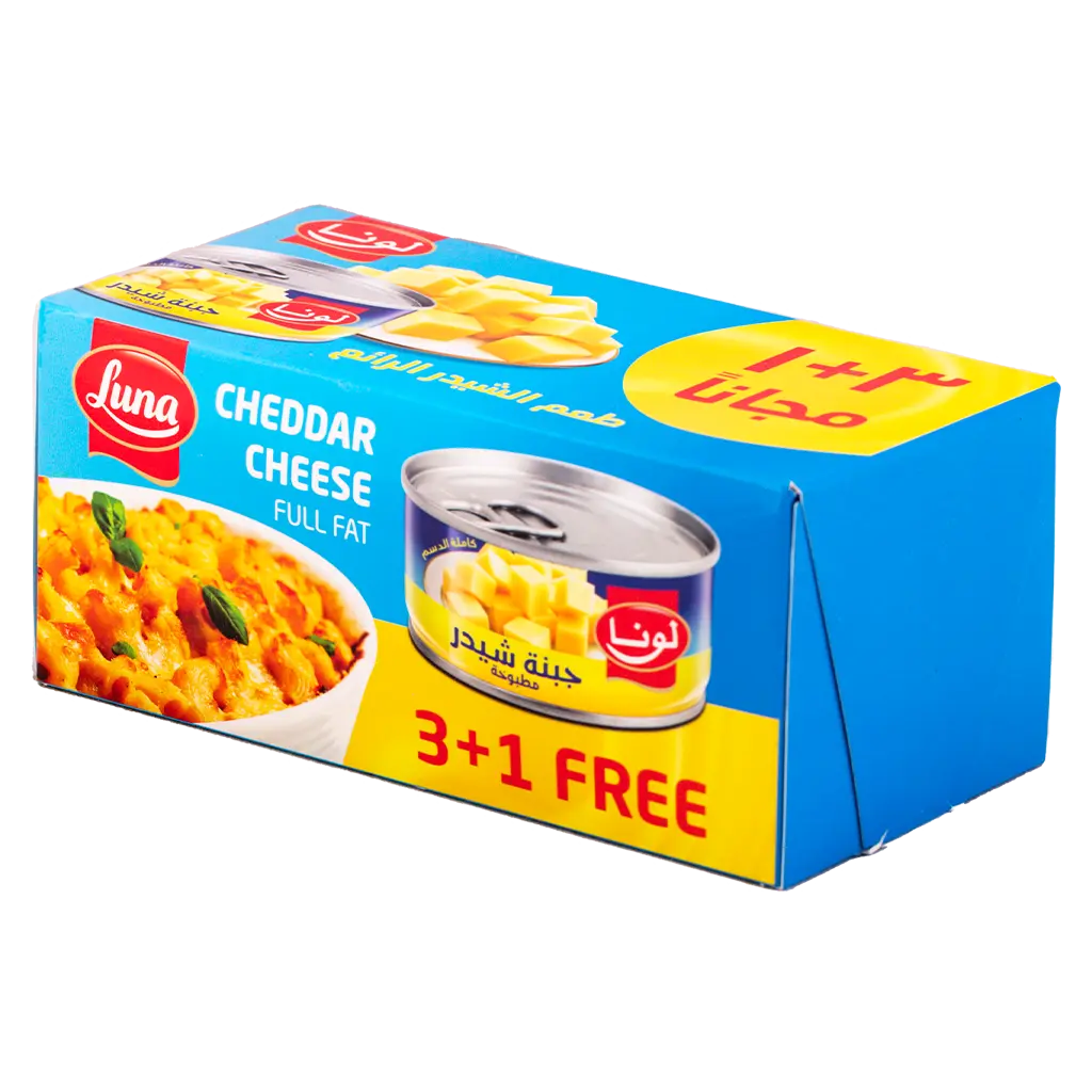 Luna Block Cheddar Cheese 3 pcs 1 free 113 gm - view 1