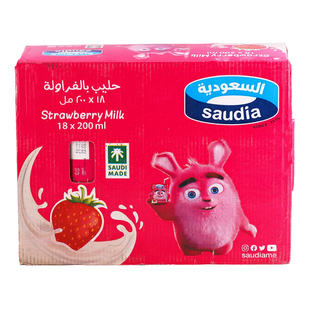 السعودية حليب بالفراولة 18 حبة 200 مل - view 2