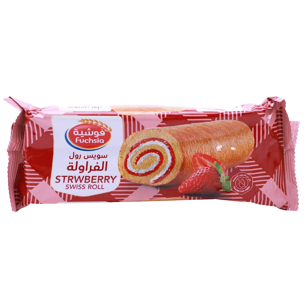 Fuchsia Jumbo Swiss Roll Strawberry 60 gm