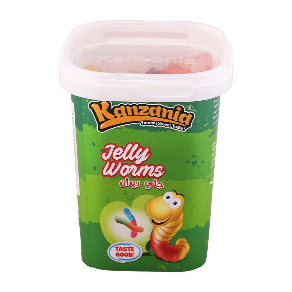 Kanzania Jelly Worms Tubs 140 gm