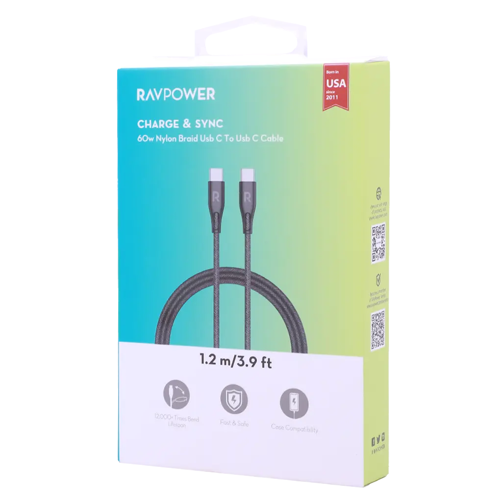 RAVPower Cable TypeC 1.2m 60W - view 3
