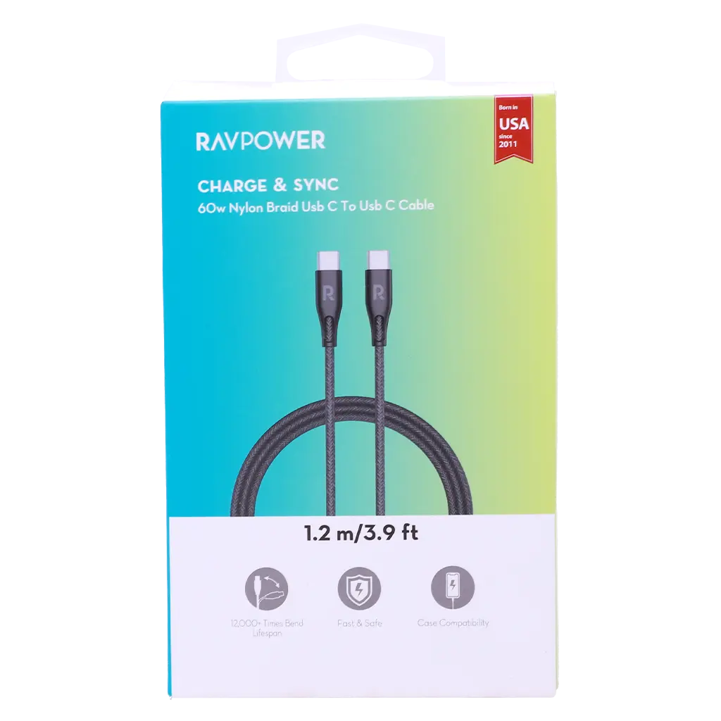 RAVPower Cable TypeC 1.2m 60W - view 4