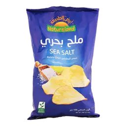 أرض الطبيعة شيبس بالملح البحري 100جم 