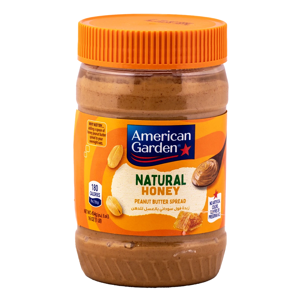 American Garden Peanut Butter Natural Honey No Stir 454 gm 