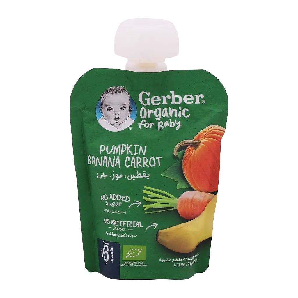 Gerber Organic Pumpkin Banana & Carrot From 6 Months 90 gm - view 1