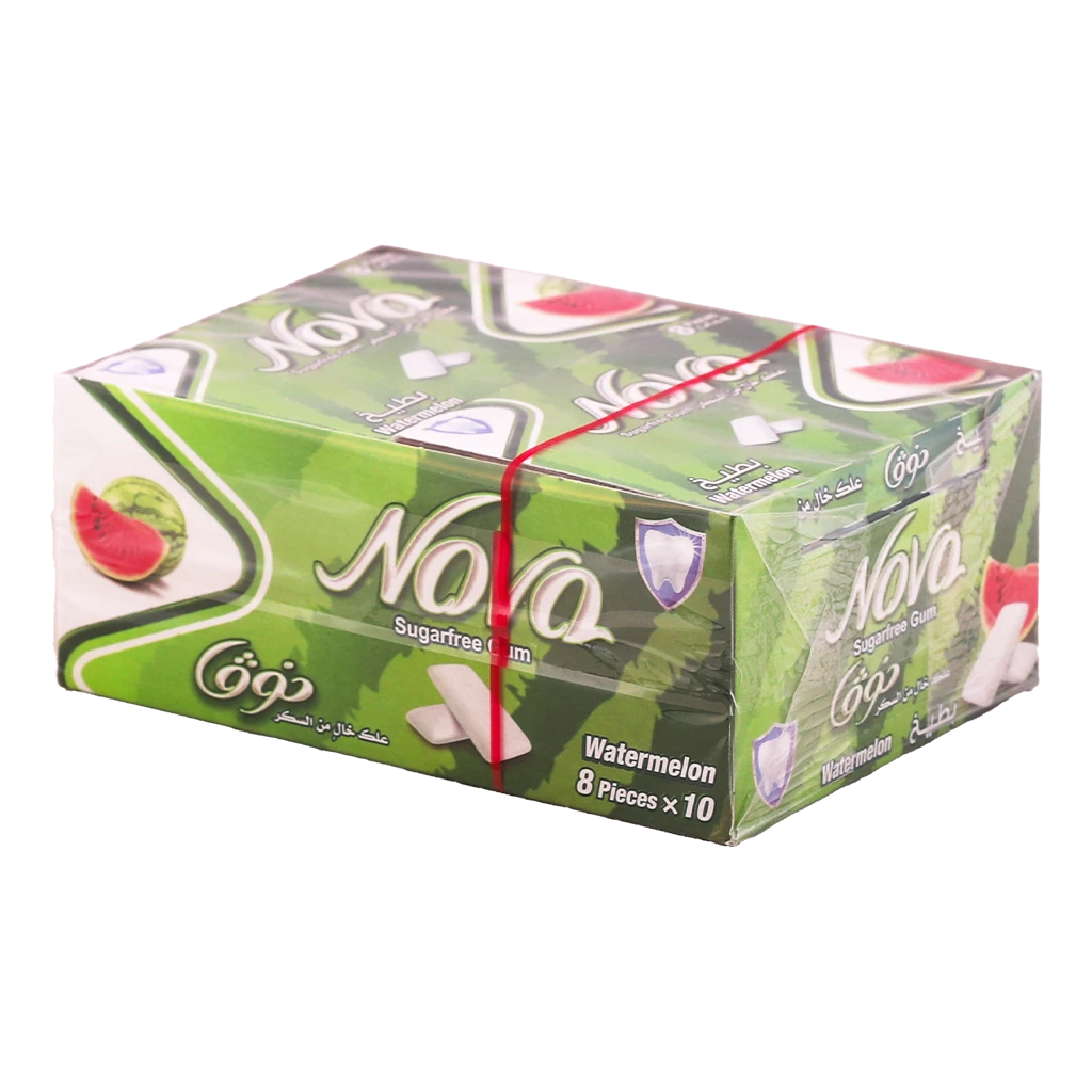 Nova Chewing Gum Blister Water Melon 10 pcs 112 gm