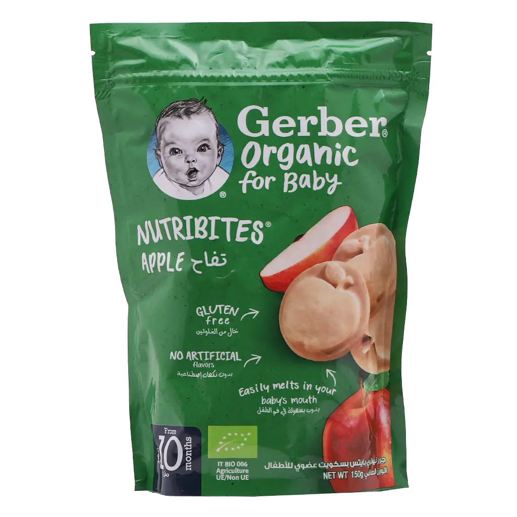 Gerber Organic Nutribites Apple Biscuits 150 gm - view 1