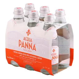 Acqua Panna Natural Mineral Water Glass 6 pcs 250 ml