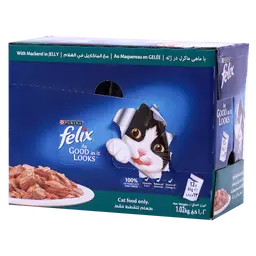 Purina Felix Adult with Mackerel in Jelly Pack 12pcs 85gm
