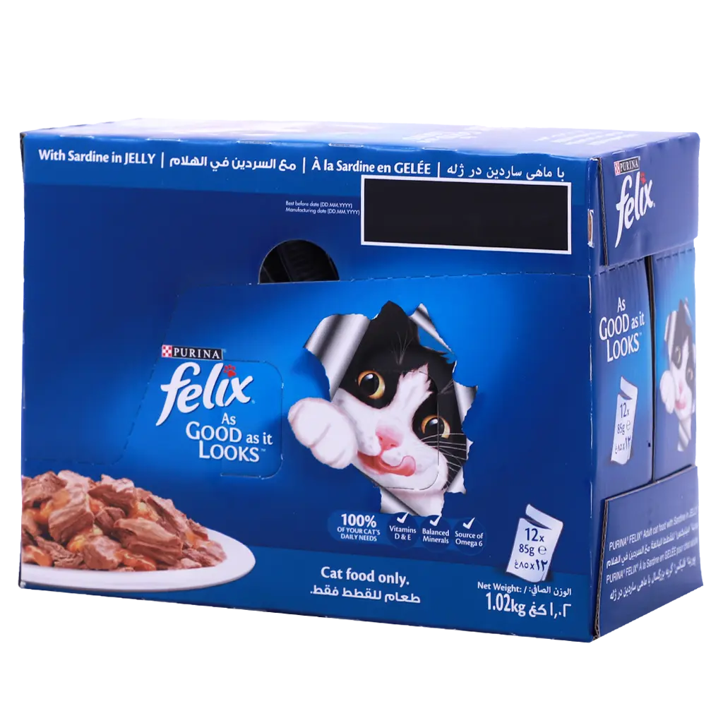 Purina Felix Sardine in Jelly Pack 12pcs 85gm - view 1