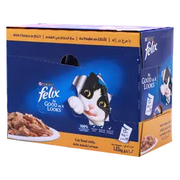 Purina Felix Adult Chicken in Jelly Pack 12pcs 85gm